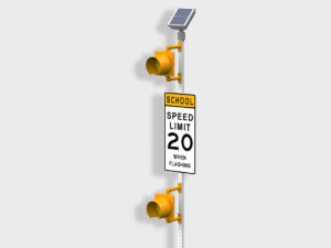 R829-E School Zone Radar speed sign LED Flashing Beacon