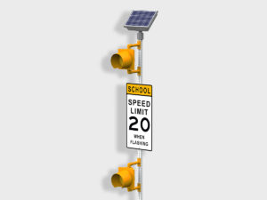 R829-F School Zone Radar speed sign LED Flashing Beacon