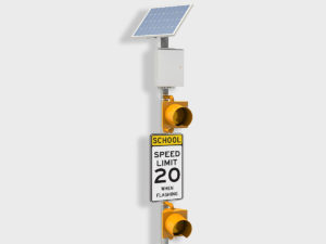 R829-G School Zone Radar speed sign LED Flashing Beacon